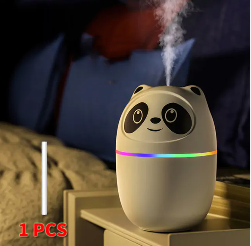 Adorable panda humidifier that lights up a room