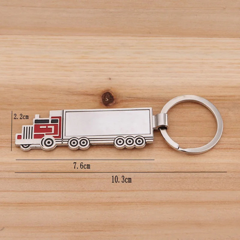 Fashion Cute Metal Truck Lorry Car Key Ring Keyfob Keychain Gift