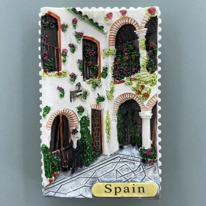 Spain Tourist Souvenirs Fridge Stickers Bilbao Cordoba Sevilla Ibiza Valencia Lanzarot