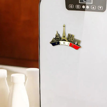 French Paris Metal Fridge Magnets 3D Retro Paris Stickers For Fridge World Tourist Souvenir Collection Gifts Home Decoration