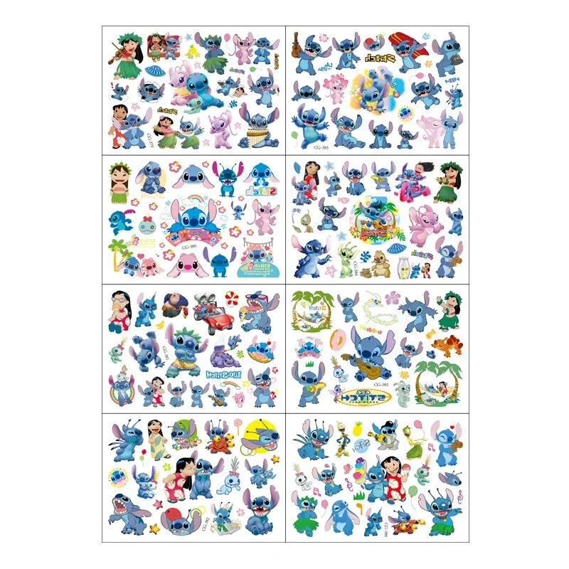 Original Disney Cartoon Toys Tattoo Stickers Lilo &amp; Stitch Movie Figures Stitch Children Party Supplies Cute Stickers Gifts