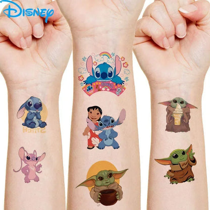 Original Disney Cartoon Toys Tattoo Stickers Lilo &amp; Stitch Movie Figures Stitch Children Party Supplies Cute Stickers Gifts