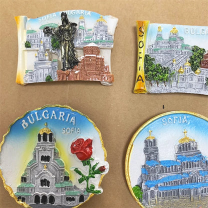 Customized Magnetic Refrigerator Magnets Bulgaria Sofia Tour Souvenir Fridge Magnet Collection Gift Wholesale &amp; Dropshippig